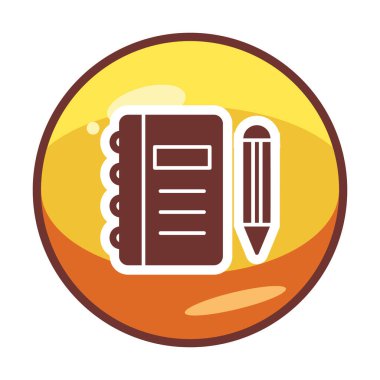 Kalem, vektör illüstrasyonlu günlük 