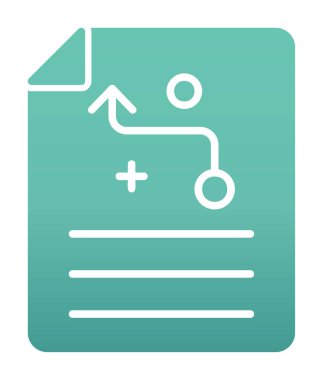 Basit Strateji simgesi, vektör illüstrasyonu