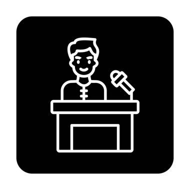 Basın Konferansı vektör illüstrasyonu