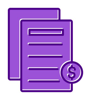 Bill düz simgesi, vektör illüstrasyonu