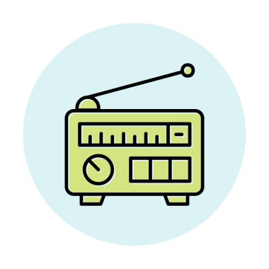 radyo simgesi web basit illüstrasyon