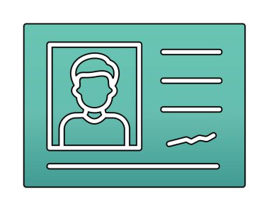 Tanımlama kartı vektör illüstrasyonu