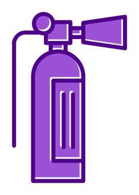 düz basit yangın söndürme simgesi çizimi