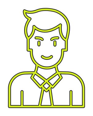 Man web simgesi, vektör illüstrasyonu 