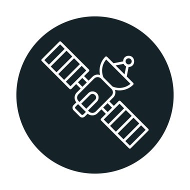 Uydu Simgesi, vektör illüstrasyonu 