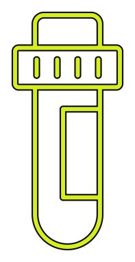 test tüpü modern simge vektör çizimi