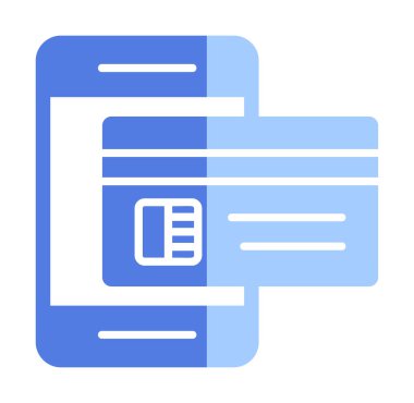 Basit Çevrimiçi Ödeme simgesi, vektör illüstrasyonu