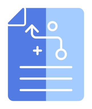 Basit Strateji simgesi, vektör illüstrasyonu