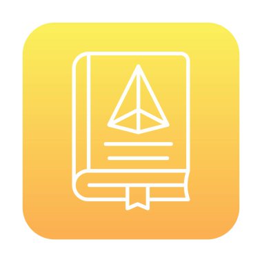 Trigonometri Kitabı simgesi, vektör illüstrasyonu