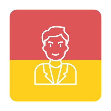 Aday erkekler simgesi, vektör illüstrasyonu 