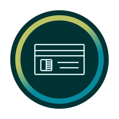 Basit kredi düz iş simgesi