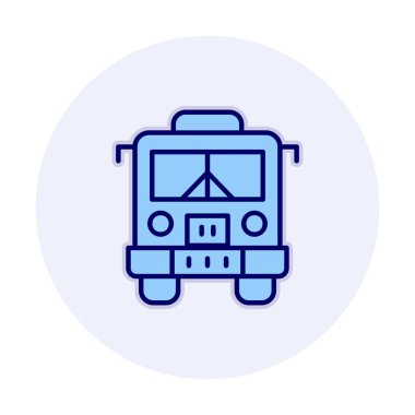 Toplu Taşımacılık web simgesi, vektör illüstrasyonu