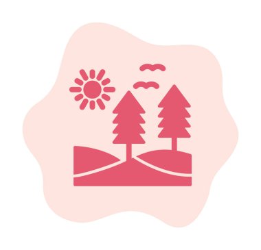 forest icon, vector illustration simple design