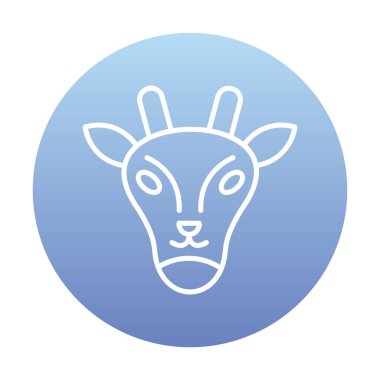 Zürafa baş web simgesi, vektör illüstrasyonu 