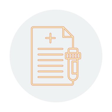 Test Raporu simgesi, vektör illüstrasyonu 