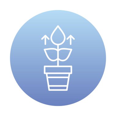 Bitki büyüme ikonu vektör illüstrasyonu