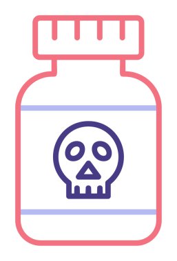 Zehir. Web simgesi basit illüstrasyon 