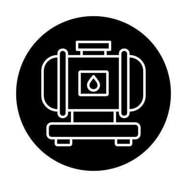 Fabrika tankı simgesi, vektör illüstrasyonu