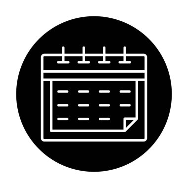 Takvim simgesi, vektör illüstrasyon tasarımı