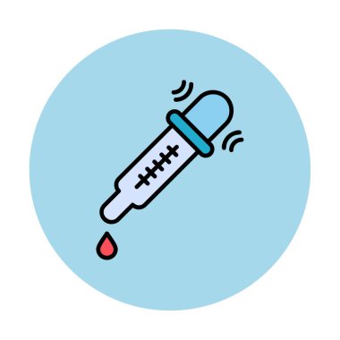 Pipette düz renk vektör ikonu tasarımı 