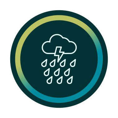 yağmur simgesi, vektör illüstrasyonu  