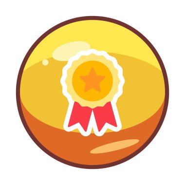  Basit ödül rozet vektörü düz çizgi simgesi