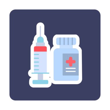 Aşılama web simgesi, vektör illüstrasyonu