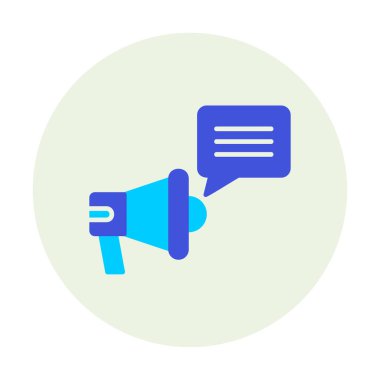 Konuşma baloncuğu vektör illüstrasyonlu megafon