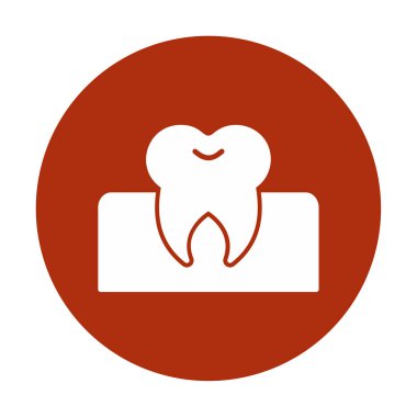 Azı dişi simgesi, vektör illüstrasyonu  