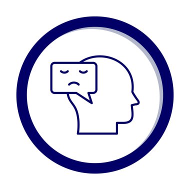 Negatif Düşünce konsepti ikon vektör çizimi