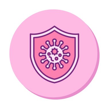 Virüs koruma simgesi vektör illüstrasyonu