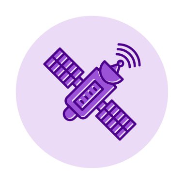 Uydu Simgesi, vektör illüstrasyonu 