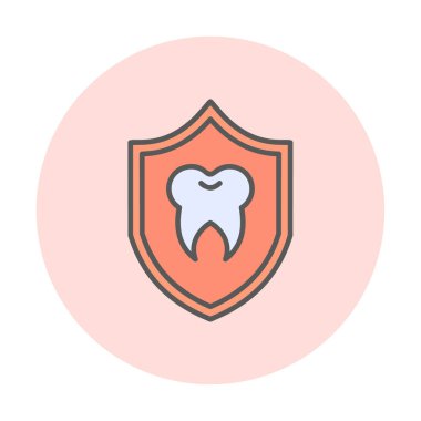 Diş Koruma simgesinin vektör illüstrasyonu 
