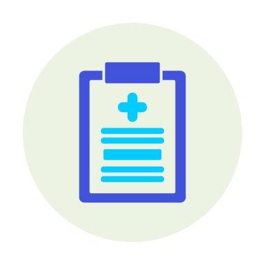 Tıbbi Kayıtlar ikonu. Basit resimleme                                 