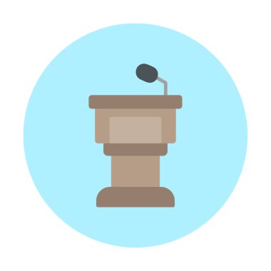 Podyum simgesinin vektör illüstrasyonu 