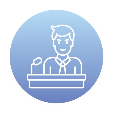 Konferans simgesi, vektör çizimi 