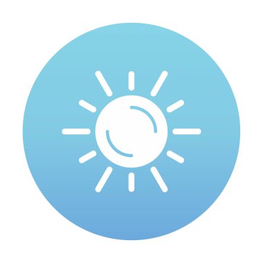 Güneş düz simge vektör çizim