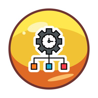 vector illustration of Time Management modern icon                       
