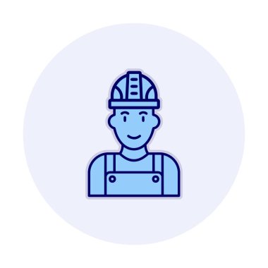 Fabrika İşçi simgesi vektör illüstrasyonu