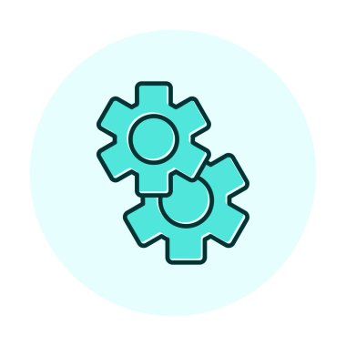 Gears'ı web simgesi, vektör çizim 