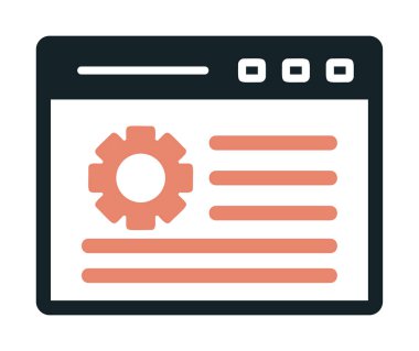 Ağ ayarı. Web simgesi basit illüstrasyon 