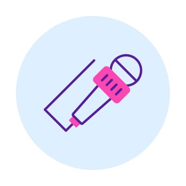 mikrofon web simge vektör çizim 