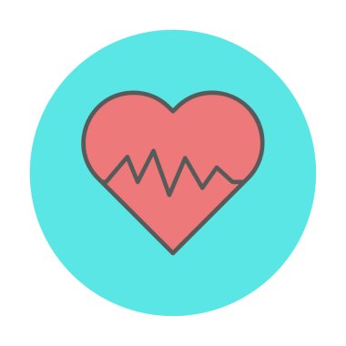 Kalp simgesi, vektör illüstrasyonu basit tasarım