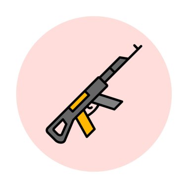 Ak47 simge vektör illüstrasyonu