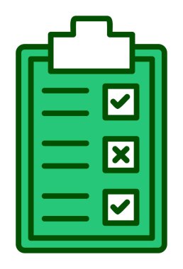 Kontrol listesi olan pano simgesi, vektör illüstrasyon tasarımı  