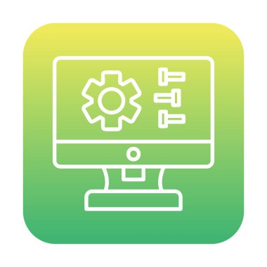 Ayarları web simgesi, vektör çizim              