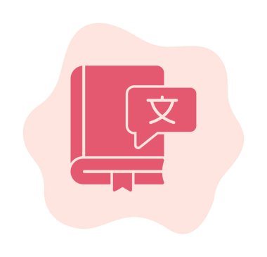 çevirmen sözlük vektör illüstrasyonu 