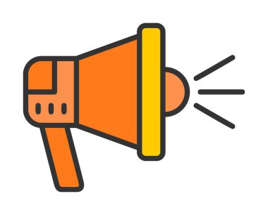 megafon simgesi, vektör illüstrasyonu