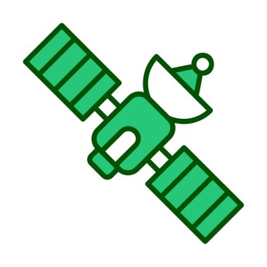 Uydu Simgesi, vektör illüstrasyonu 