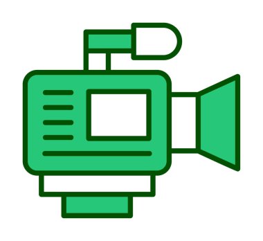 video kamera simgesi, vektör illüstrasyonu basit tasarım